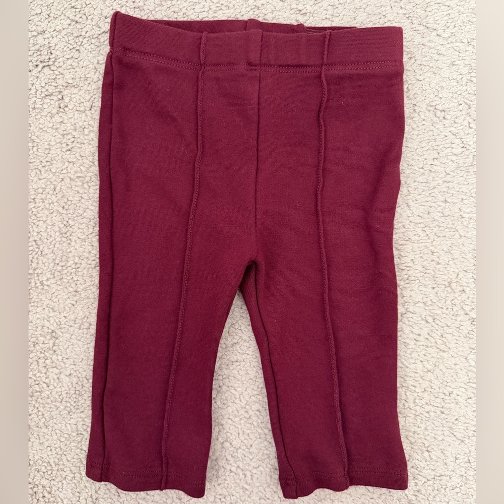 H&M Maroon Pintuck Leggings